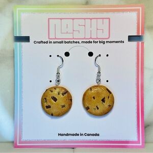 Chocolate Chunk Cookie - Handmade Earrings